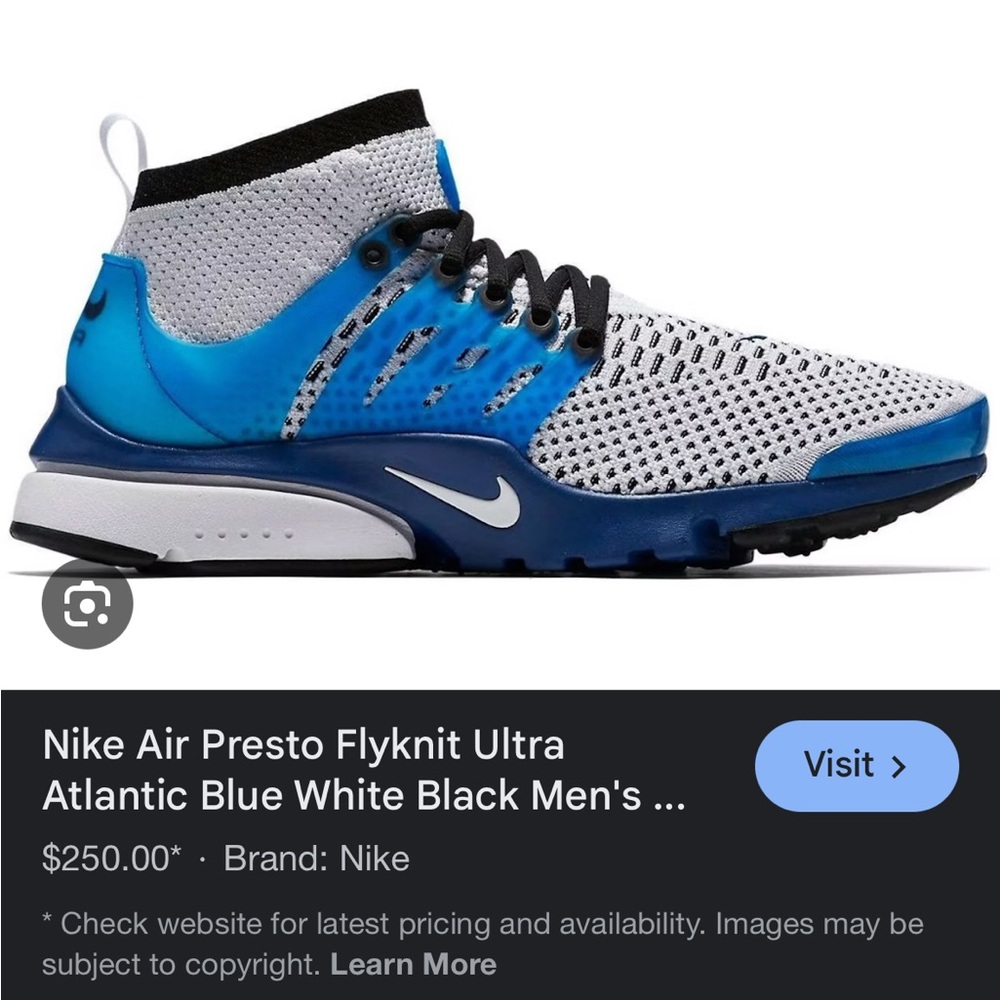 Nike Flyknit Ultra Sneakers in Blue and White